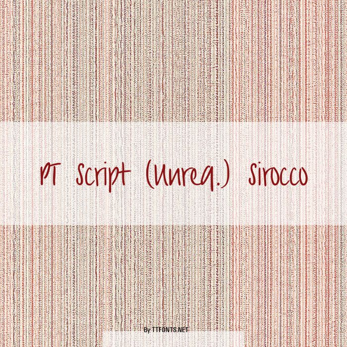 PT Script (Unreg.) Sirocco example